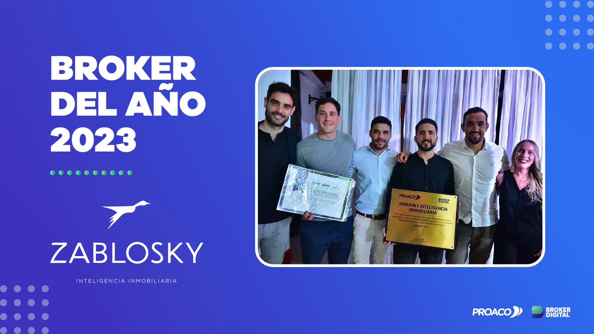 Zablosky Inteligencia Inmobiliaria es el Broker del Año 2023
